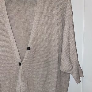 Light Brown Knit Cardigan (half-sleeves)